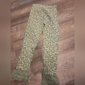 Matilda Jane Green Floral Ruffle Pants
